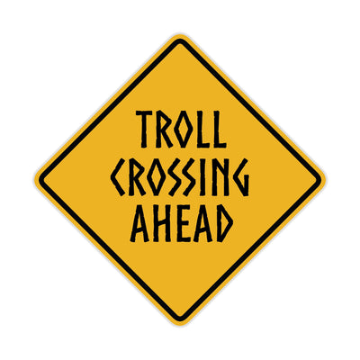 Troll Crossing Ahead Sticker
