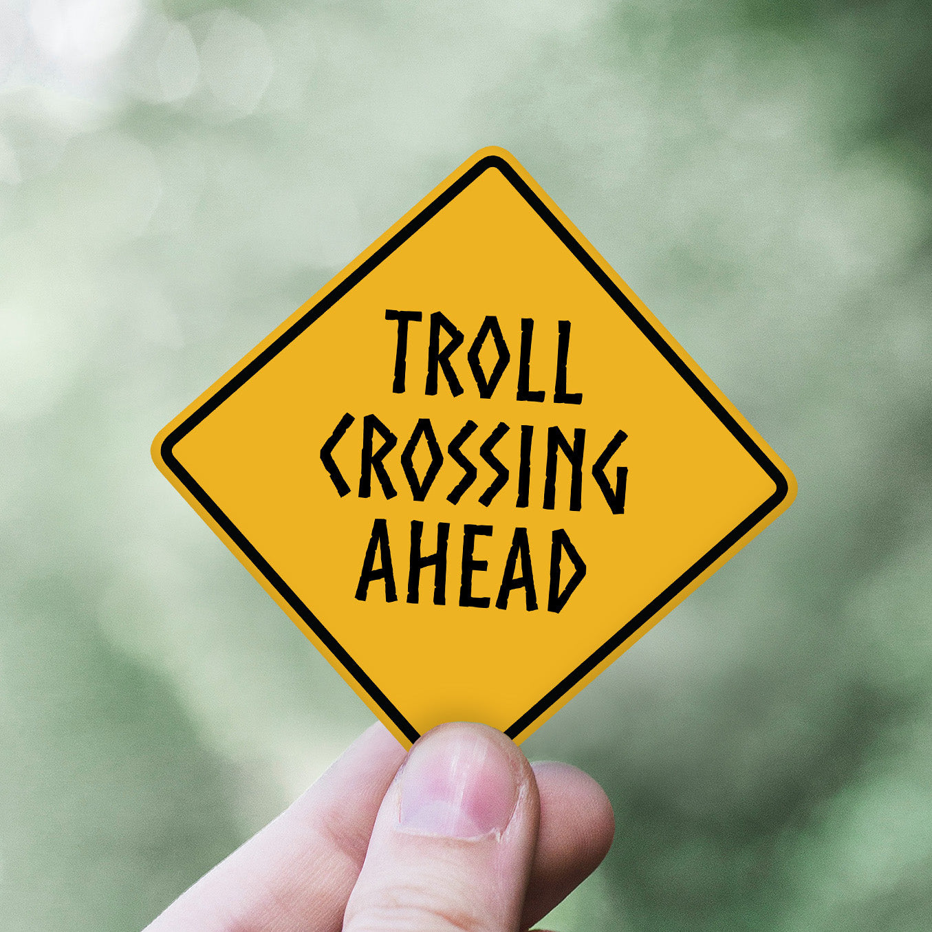 Troll Crossing Ahead Sticker