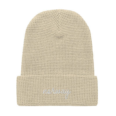 Norway Script Waffle Knit Beanie