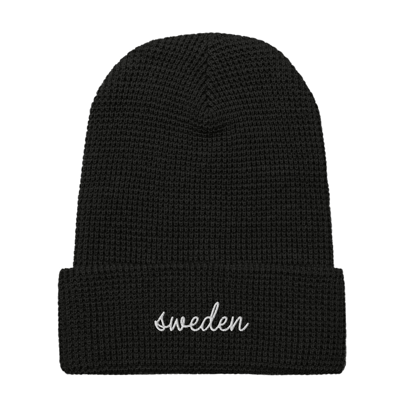 Sweden Script Waffle Knit Beanie