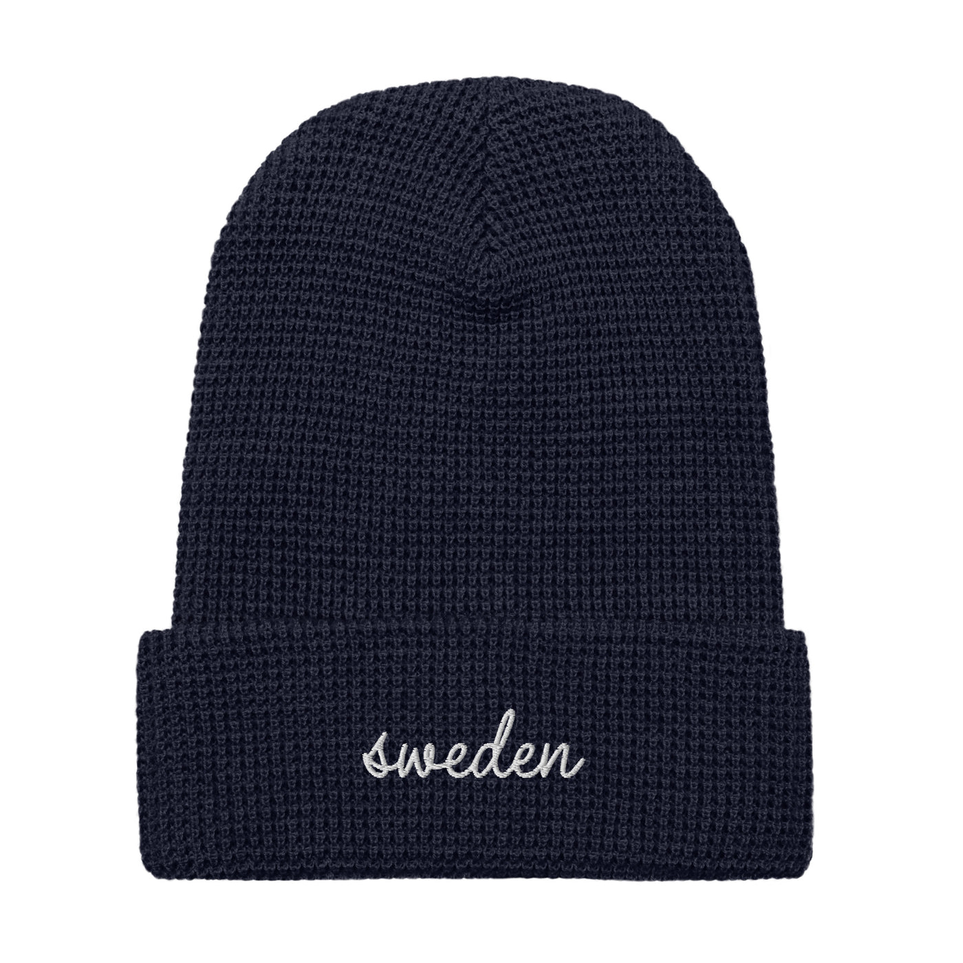 Sweden Script Waffle Knit Beanie