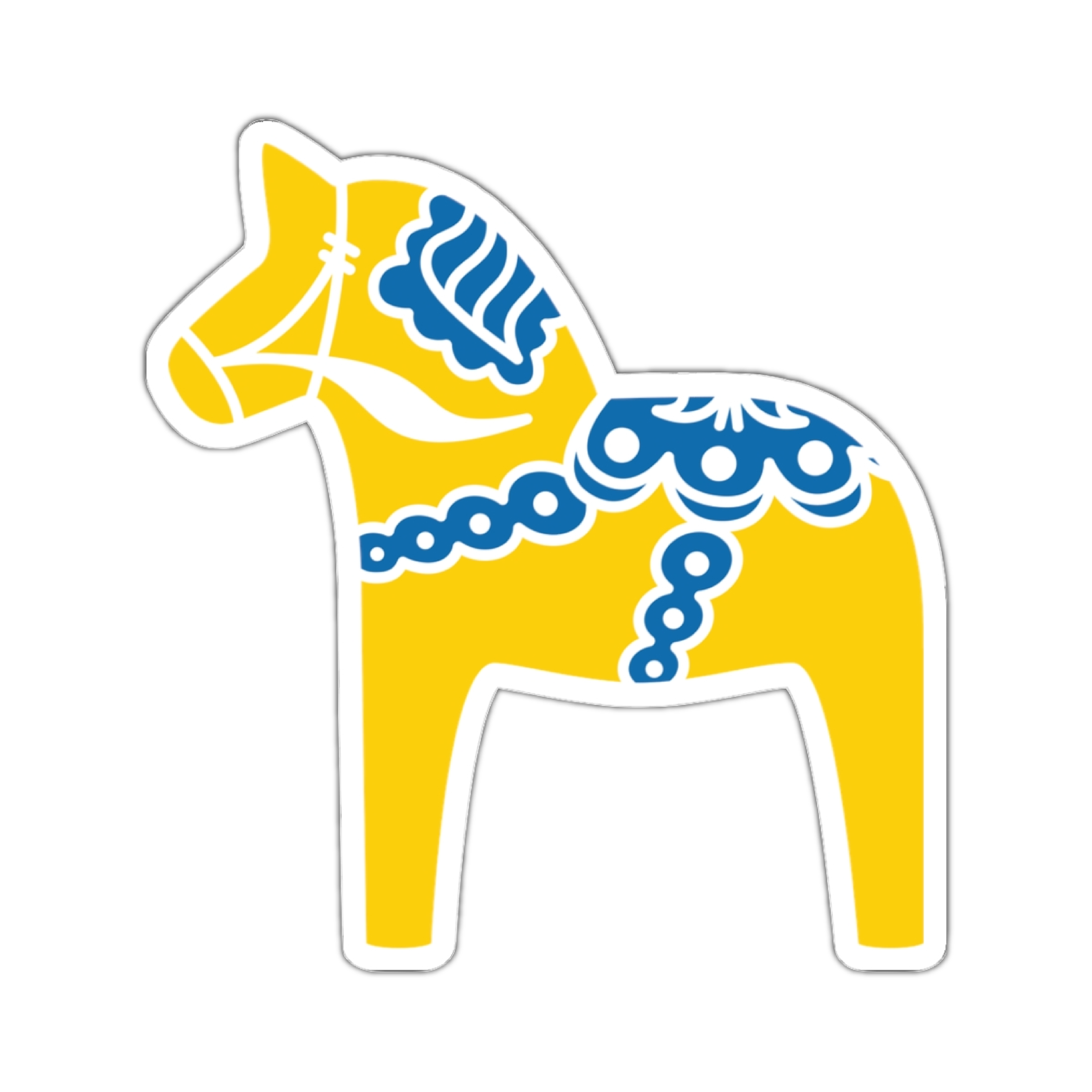 Yellow Dala Horse Sticker
