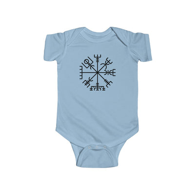 Vegvisir Viking Compass Baby Bodysuit Scandinavian Design Studio