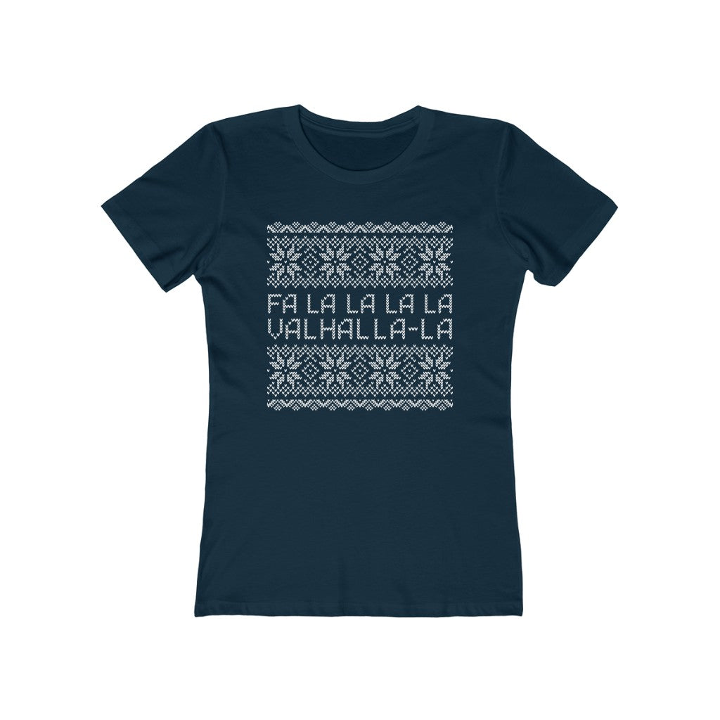 Valhalla Ugly Sweater Women's Fit T-Shirt Solid Midnight Navy / S - Scandinavian Design Studio