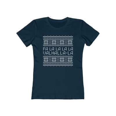 Valhalla Ugly Sweater Women's Fit T-Shirt Solid Midnight Navy / S - Scandinavian Design Studio
