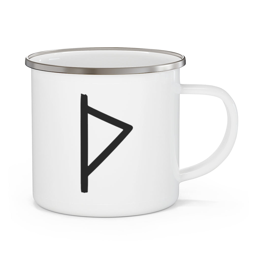 Thurisaz (Thor's Hammer) Viking Rune Enamel Camping Mug Scandinavian Design Studio