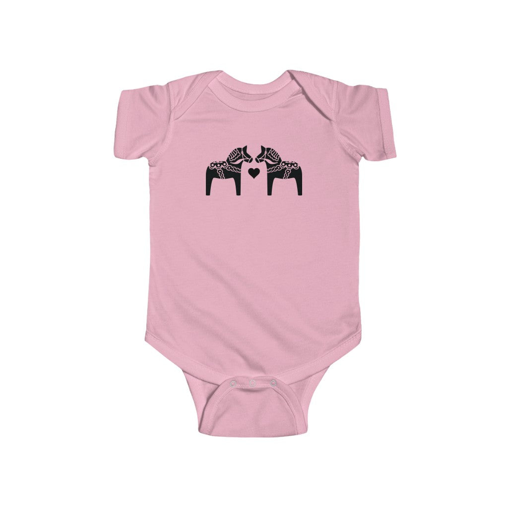 Dala Horse Baby Bodysuit Scandinavian Design Studio