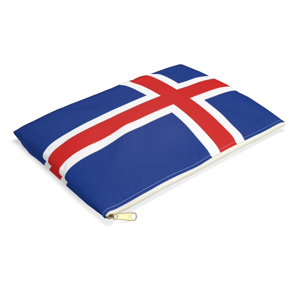Icelandic Flag Accessory Pouch - Scandinavian Design Studio