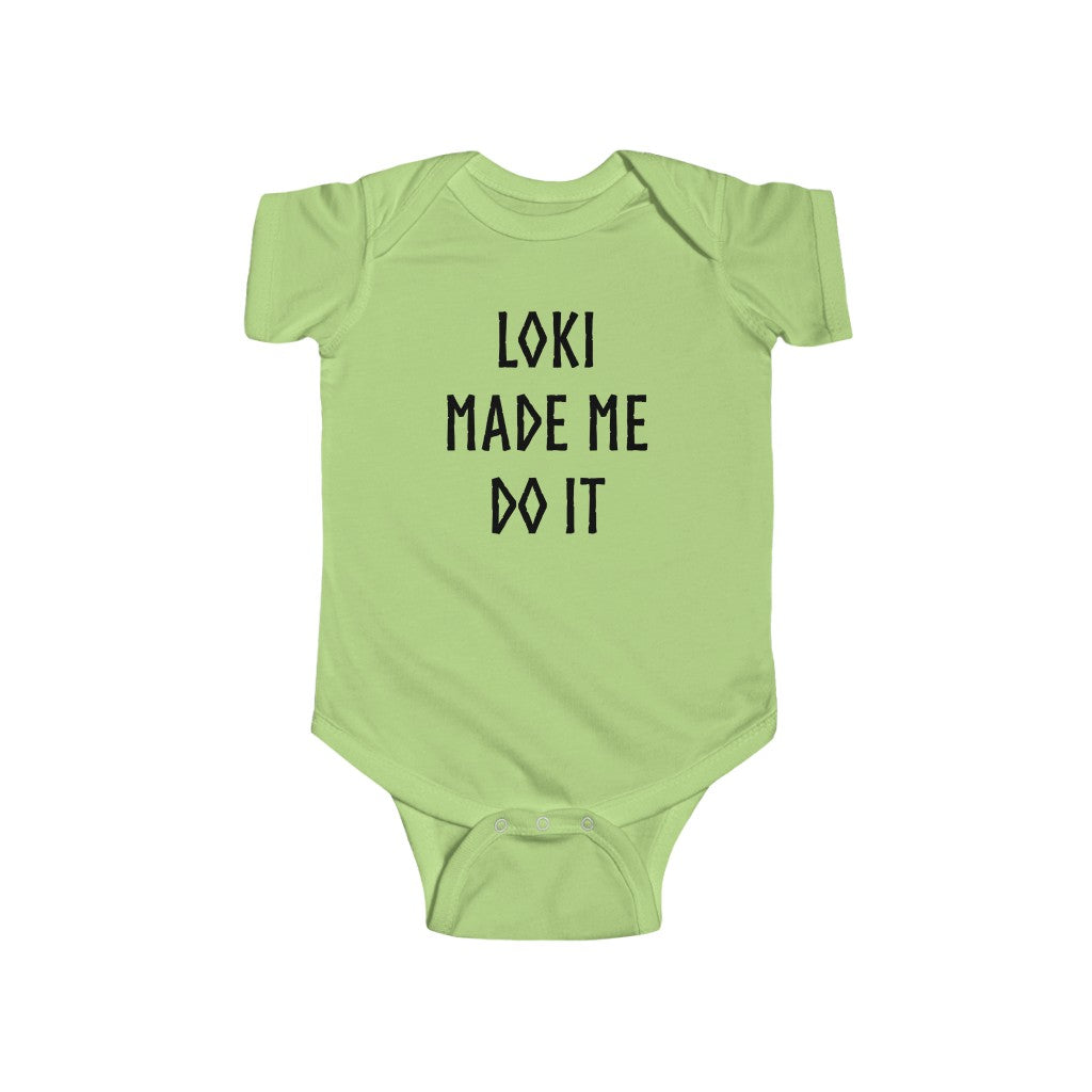 Loki Made Me Do It Baby Bodysuit Scandinavian Design Studio