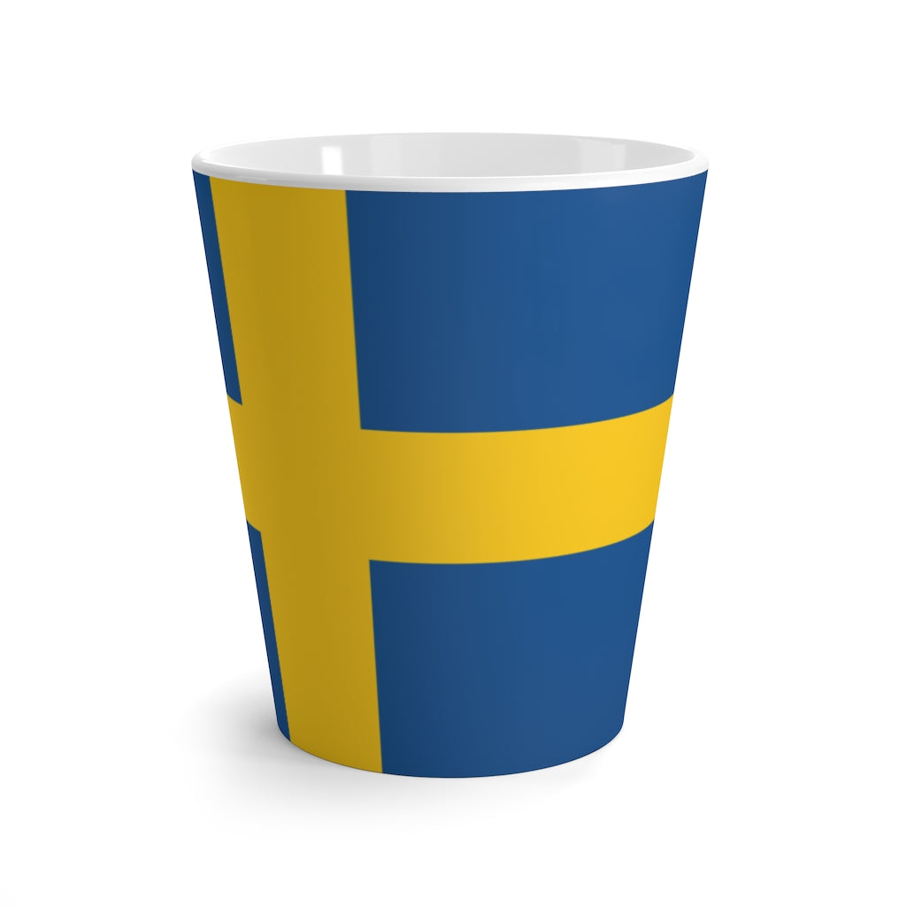 Swedish Flag Latte Mug Scandinavian Design Studio