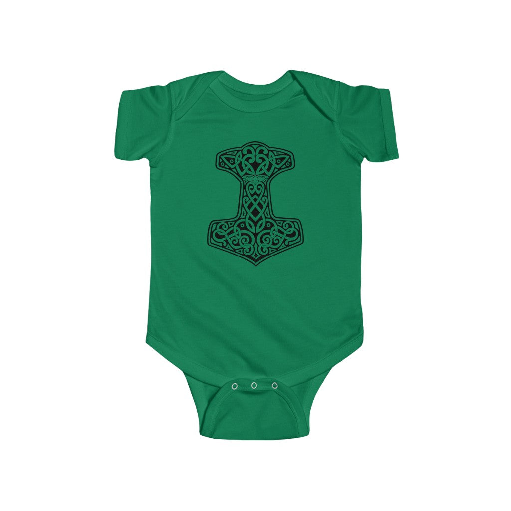 Thor's Hammer Mjolnir Baby Bodysuit Scandinavian Design Studio