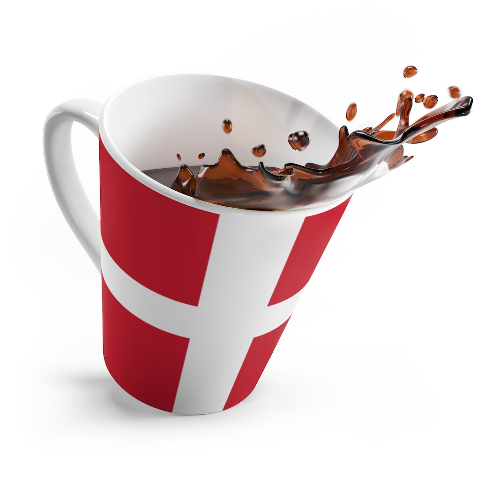 Danish Flag Latte Mug Scandinavian Design Studio