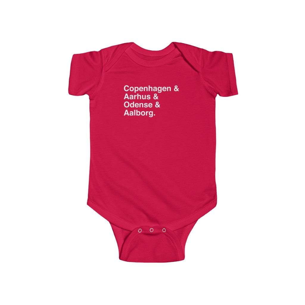 Cities Of Denmark Baby Bodysuit Scandinavian Design Studio