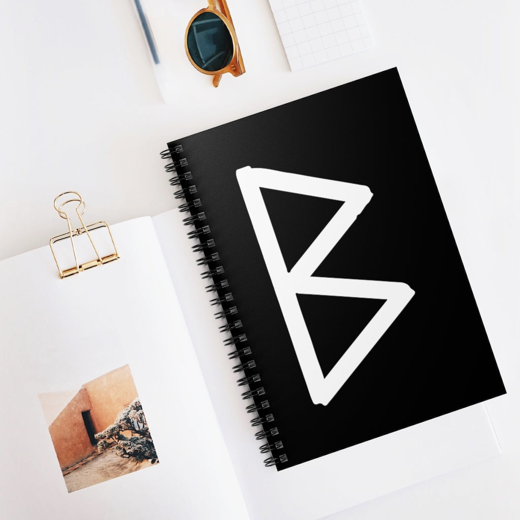 Berkana (Birch Tree) Viking Rune Spiral Notebook Scandinavian Design Studio