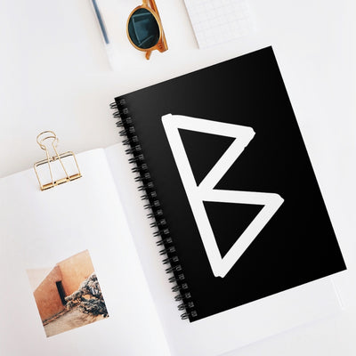 Berkana (Birch Tree) Viking Rune Spiral Notebook Scandinavian Design Studio
