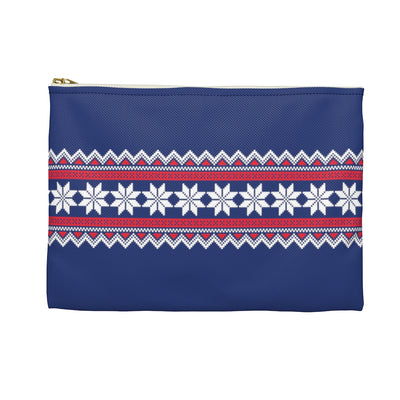 Blue Nordic Sweater Accessory Pouch - Scandinavian Design Studio