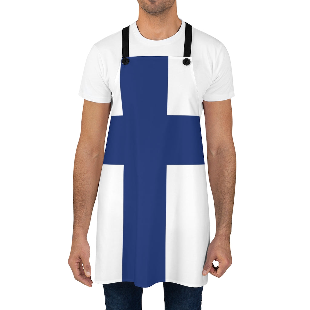 Finnish Flag Apron Scandinavian Design Studio