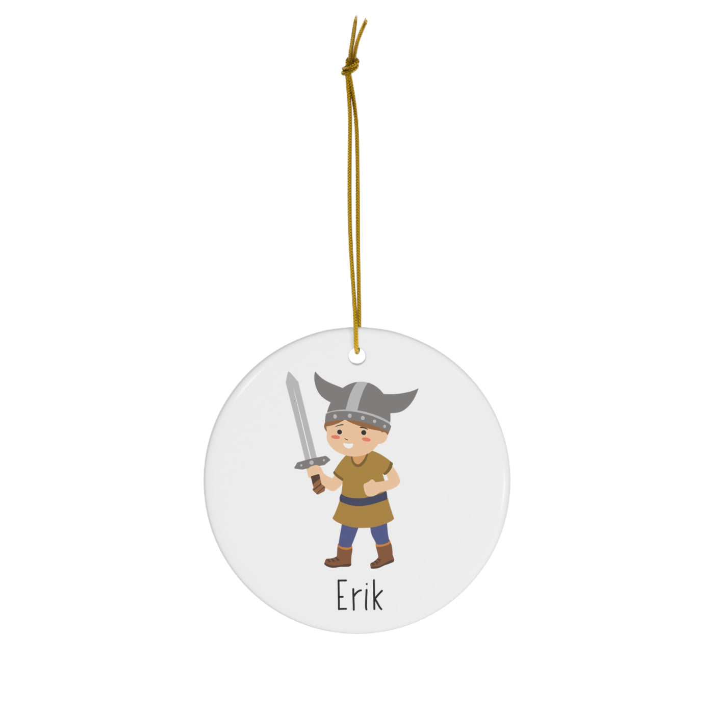Personalized Viking Boy Ornament Scandinavian Design Studio