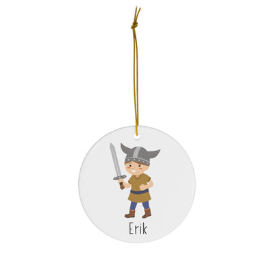 Personalized Viking Boy Ornament Scandinavian Design Studio
