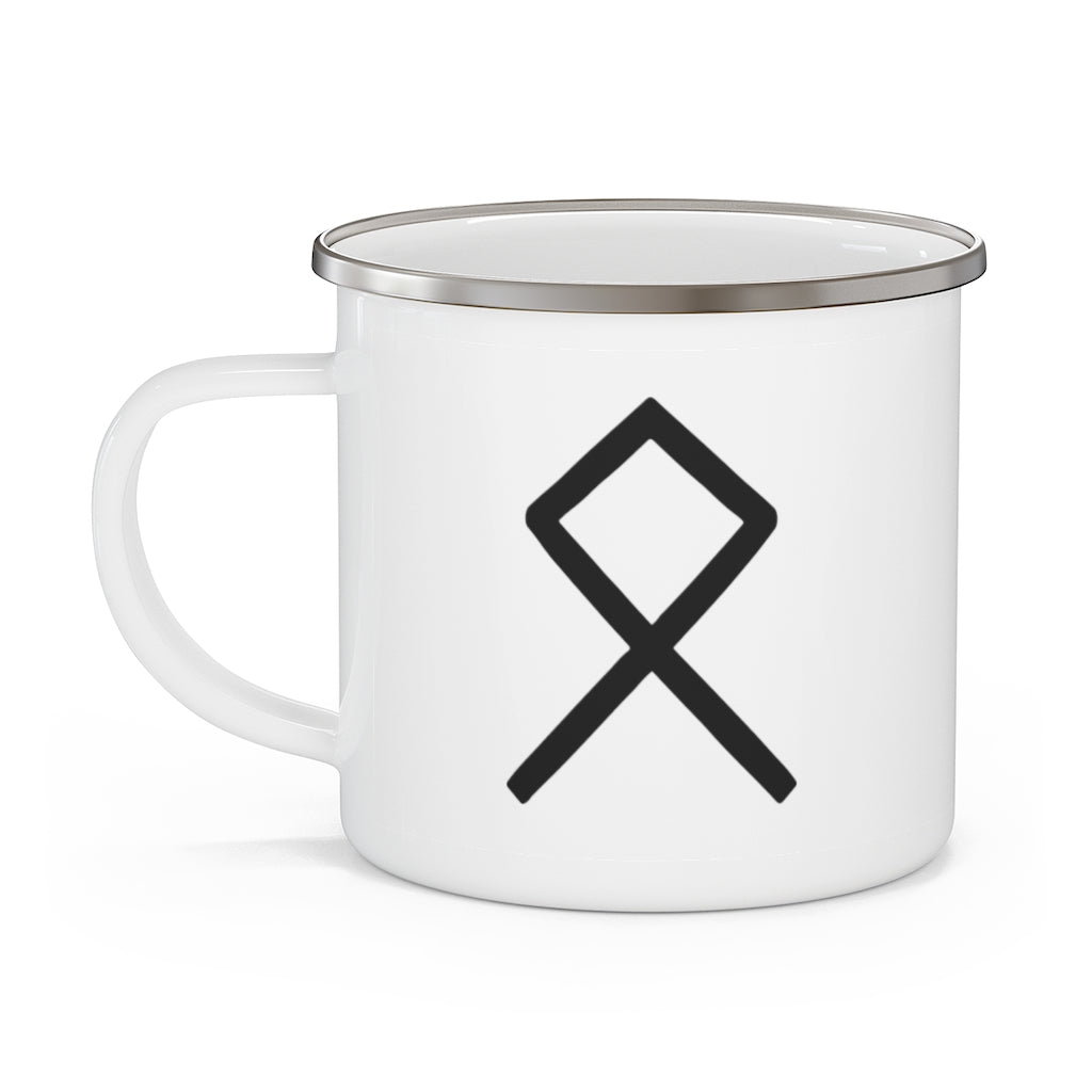Othala (Home) Viking Rune Enamel Camping Mug Scandinavian Design Studio