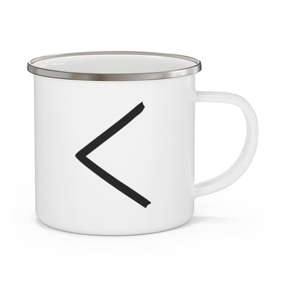 Kenaz (Light) Viking Rune Enamel Camping Mug Scandinavian Design Studio