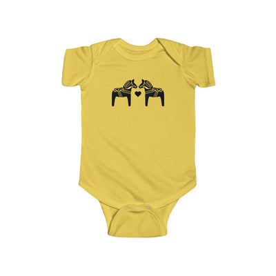 Dala Horse Baby Bodysuit Scandinavian Design Studio