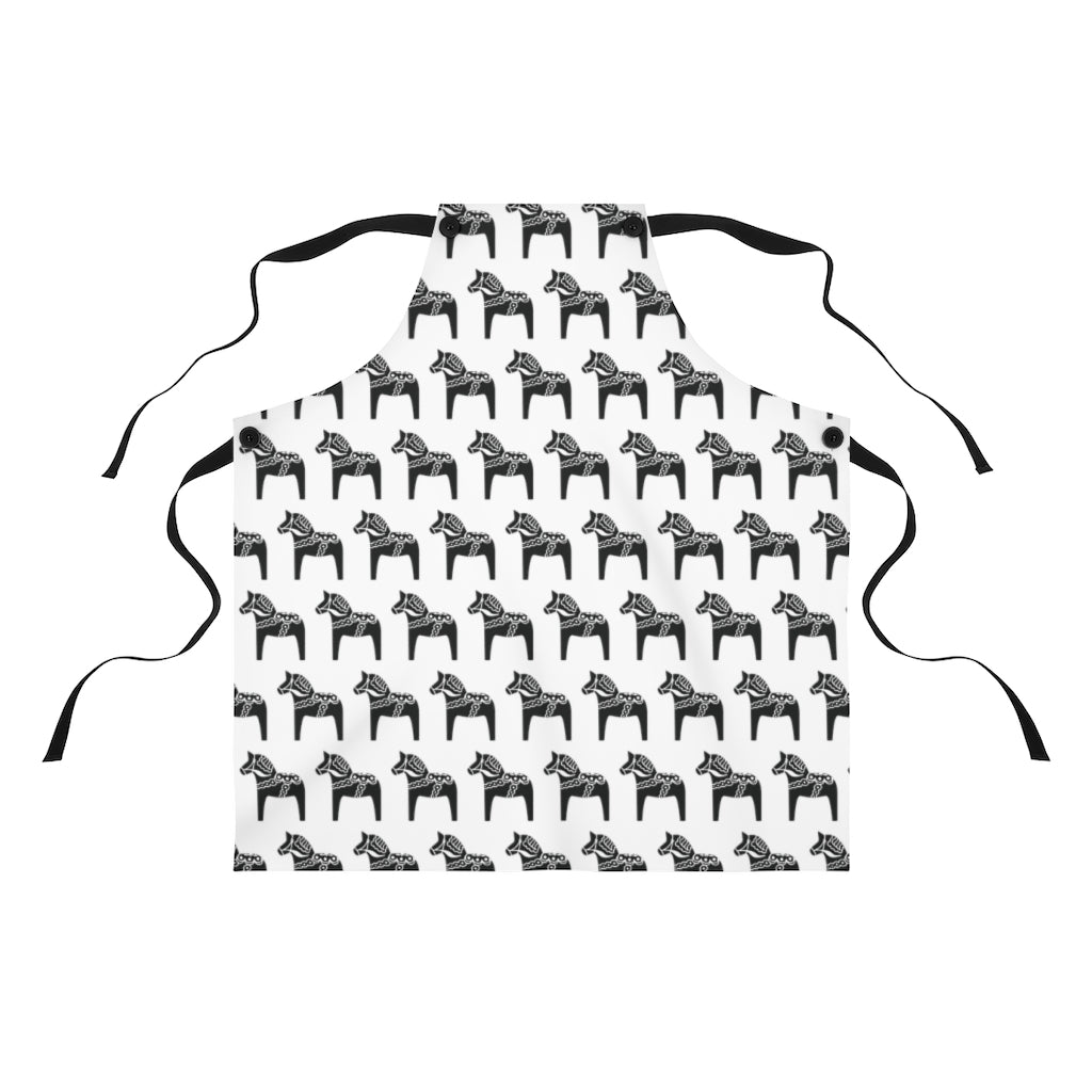 Dala Horse Print Apron Scandinavian Design Studio