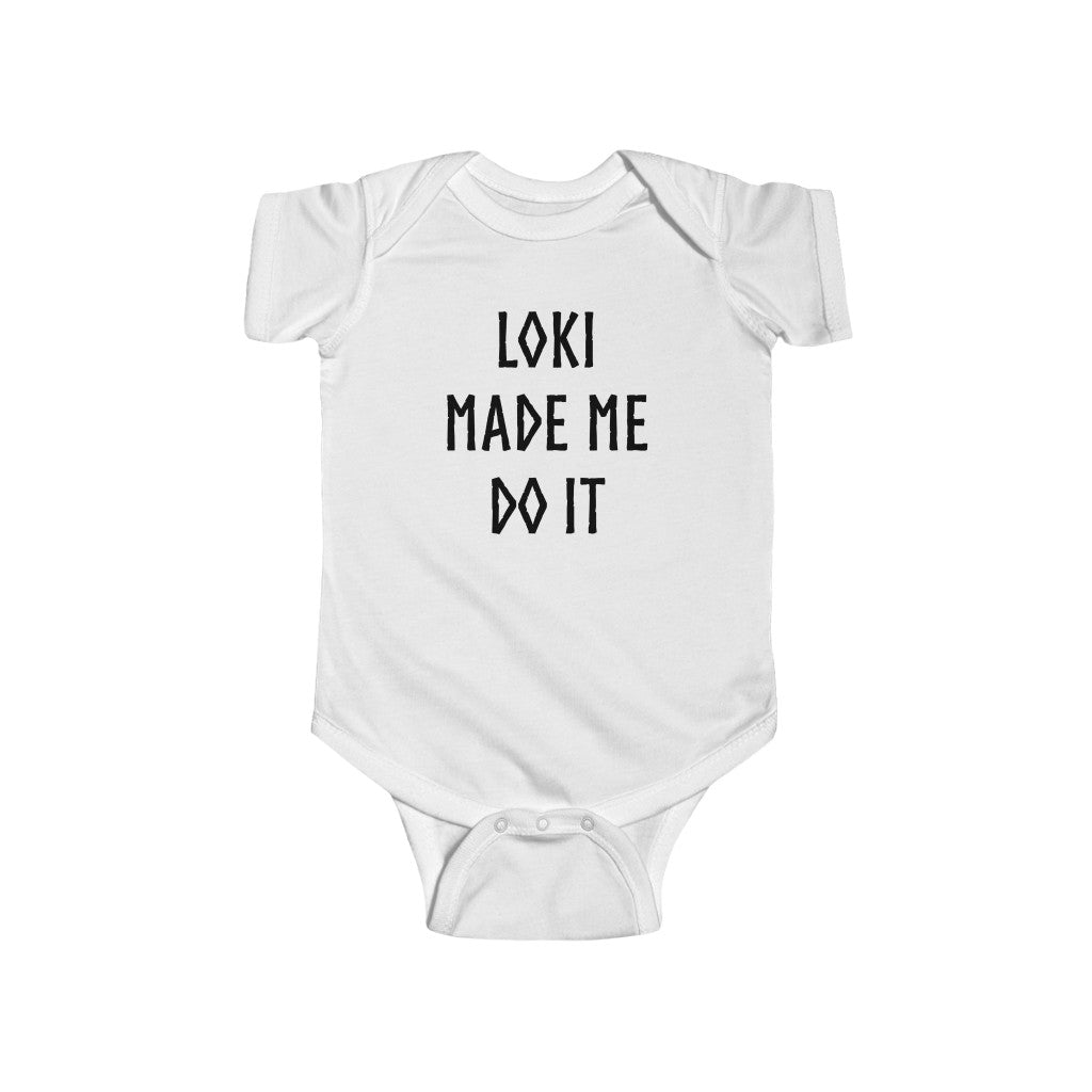 Loki Made Me Do It Baby Bodysuit Scandinavian Design Studio
