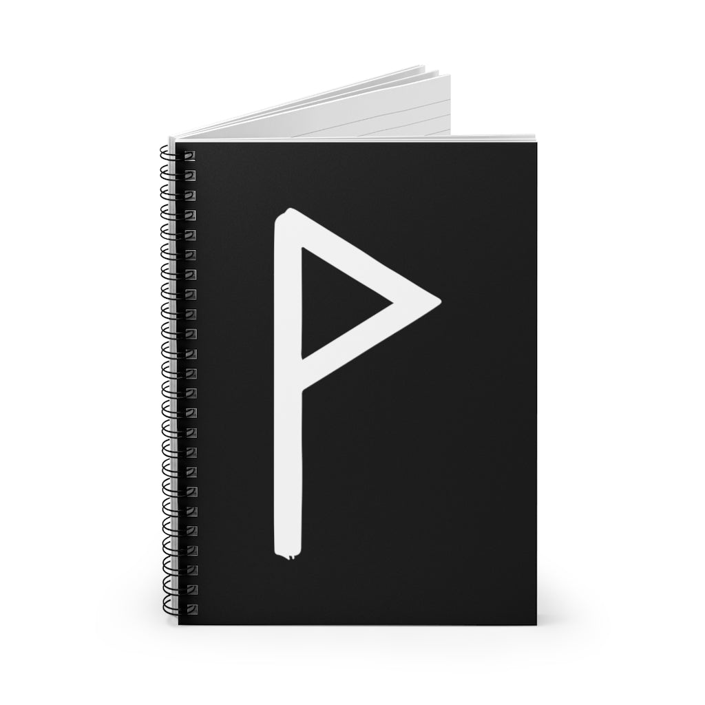 Wunjo (Joy) Viking Rune Spiral Notebook Scandinavian Design Studio