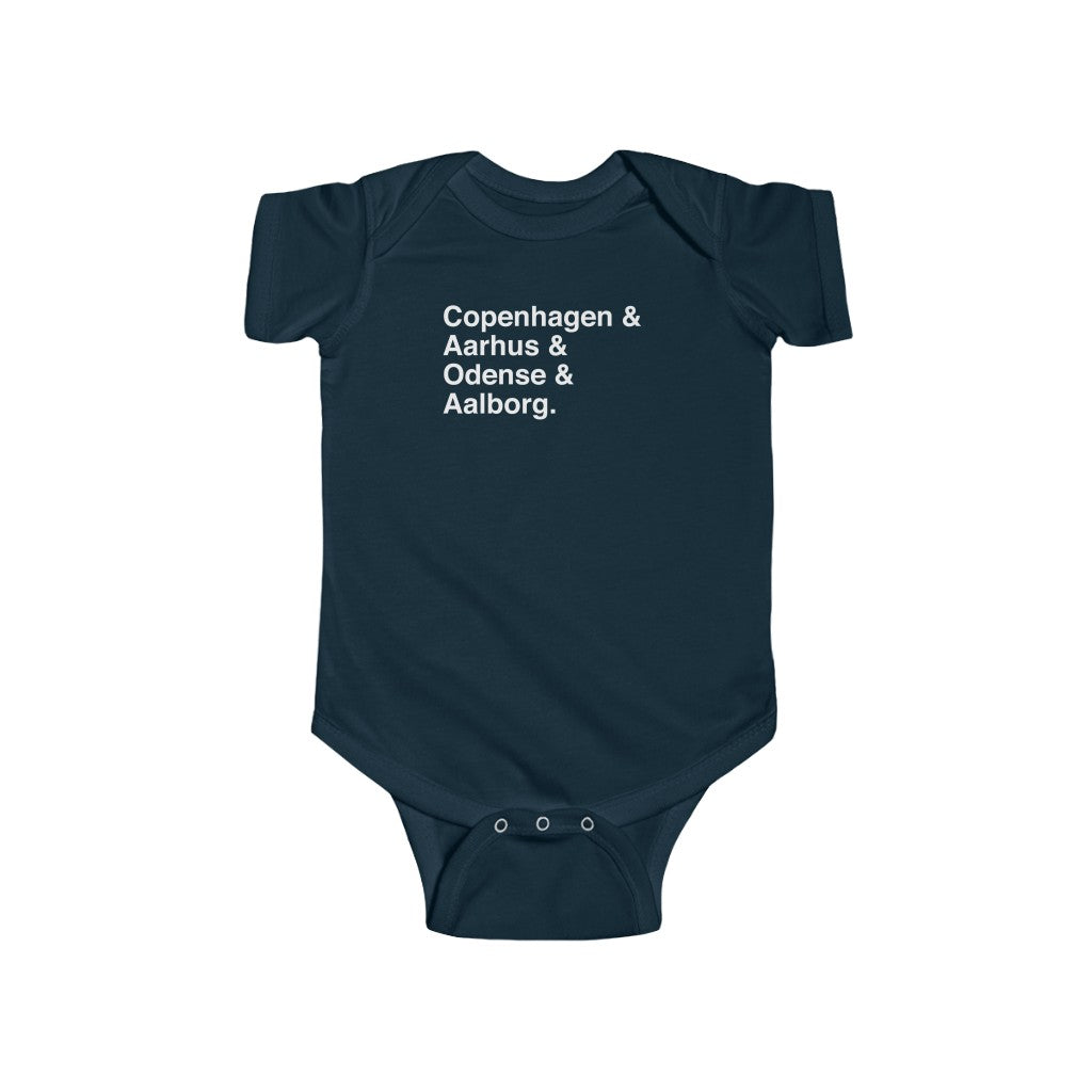 Cities Of Denmark Baby Bodysuit Scandinavian Design Studio