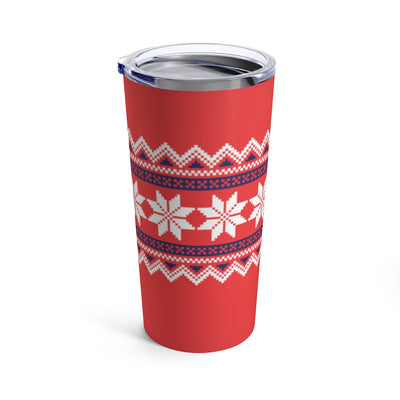 Red Nordic Sweater 20 oz Insulated Tumbler - Scandinavian Design Studio