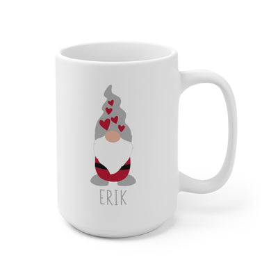 Personalized Valentine's Day Boy Gnome Mug Scandinavian Design Studio