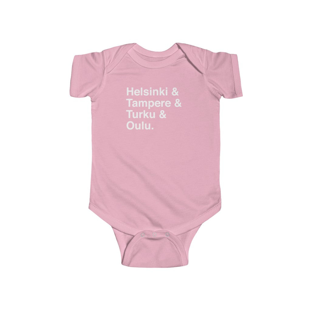 Cities Of Finland Baby Bodysuit Scandinavian Design Studio