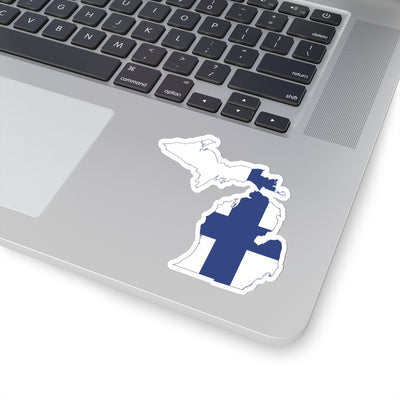 Michigan Finnish Flag Sticker Scandinavian Design Studio