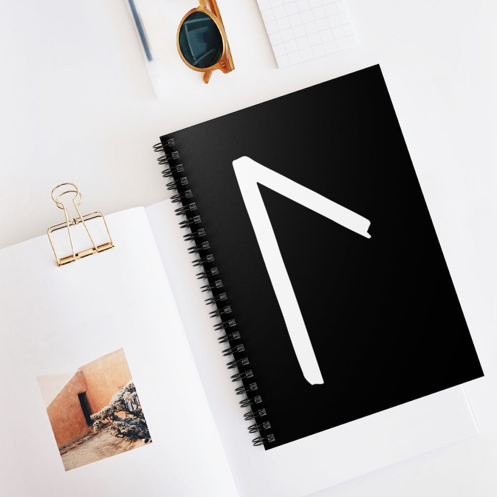 Laguz (Lake) Viking Rune Spiral Notebook Scandinavian Design Studio