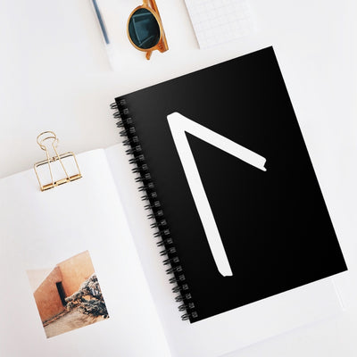 Laguz (Lake) Viking Rune Spiral Notebook Scandinavian Design Studio