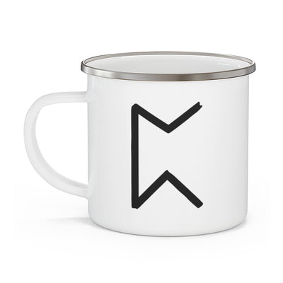 Perthro (Chance) Viking Rune Enamel Camping Mug Scandinavian Design Studio