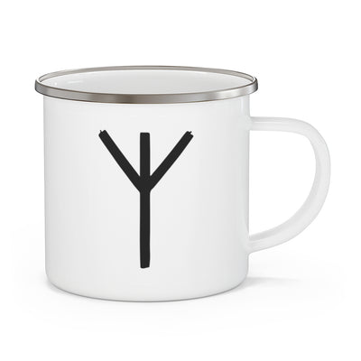 Algiz (Protection) Viking Rune Enamel Camping Mug Scandinavian Design Studio