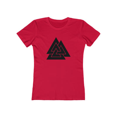 Valknut Women's Fit T-Shirt Solid Red / S - Scandinavian Design Studio