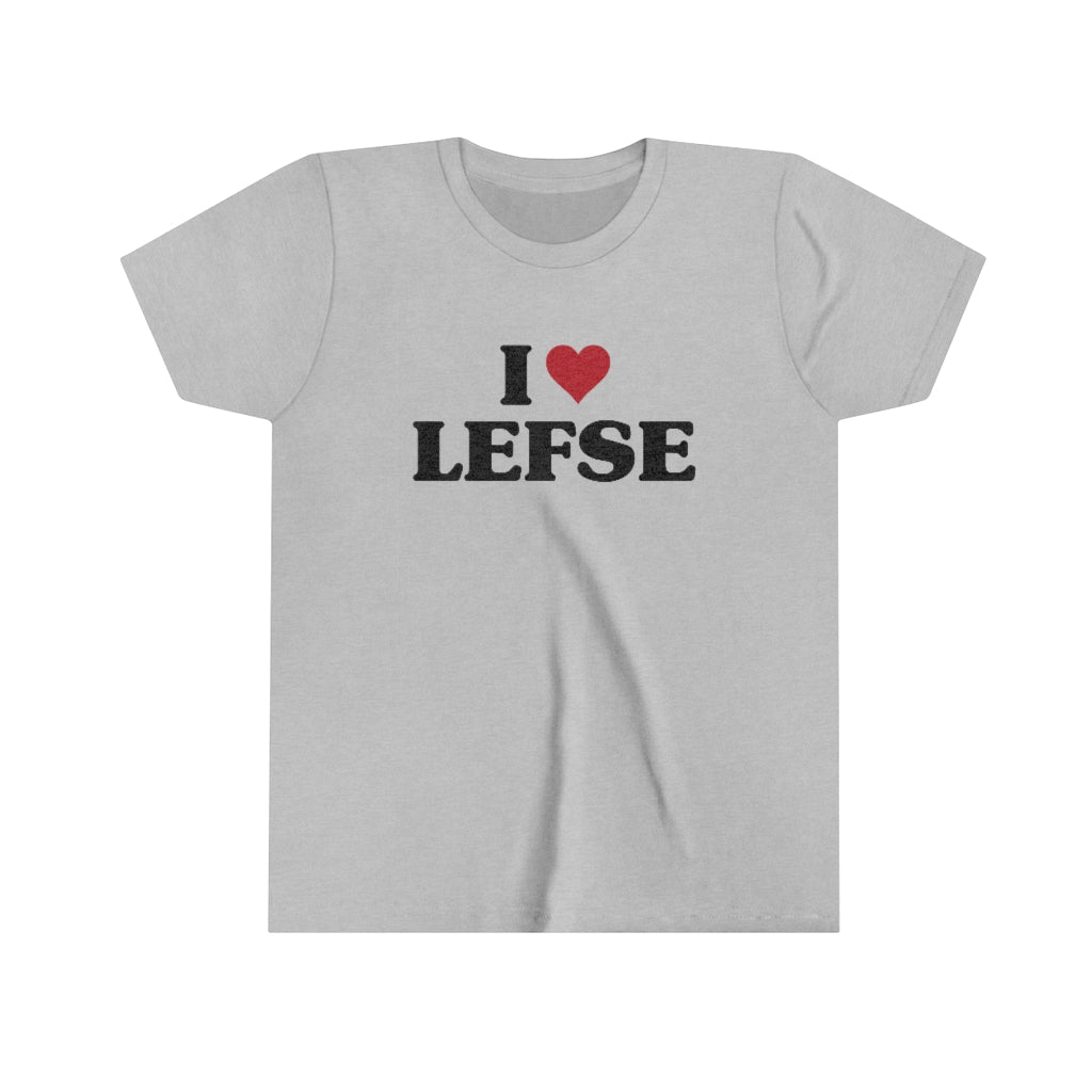 I Love Lefse Kids T-Shirt Scandinavian Design Studio