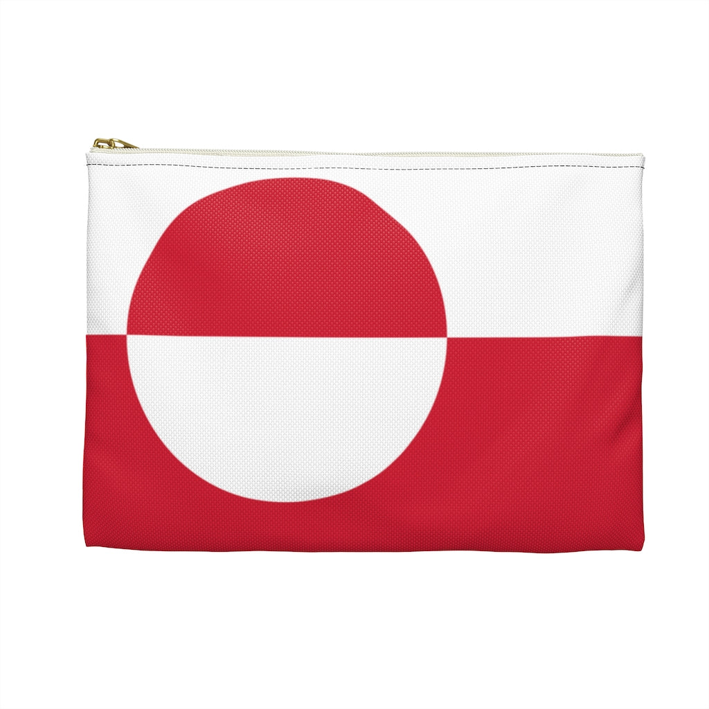 Greenlandic Flag Accessory Pouch - Scandinavian Design Studio
