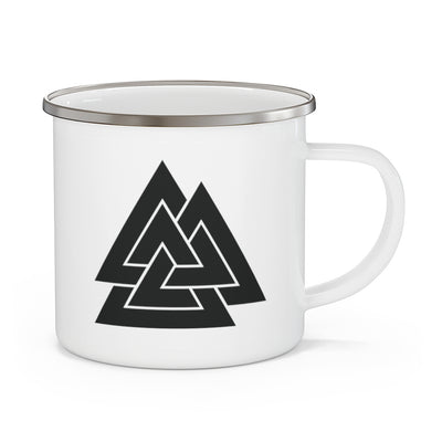 Valknut Enamel Camping Mug Scandinavian Design Studio