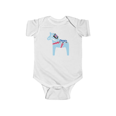 Midsummer Dala Horse Baby Bodysuit Scandinavian Design Studio