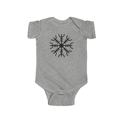 Ægishjálmr Helm of Awe Baby Bodysuit Scandinavian Design Studio