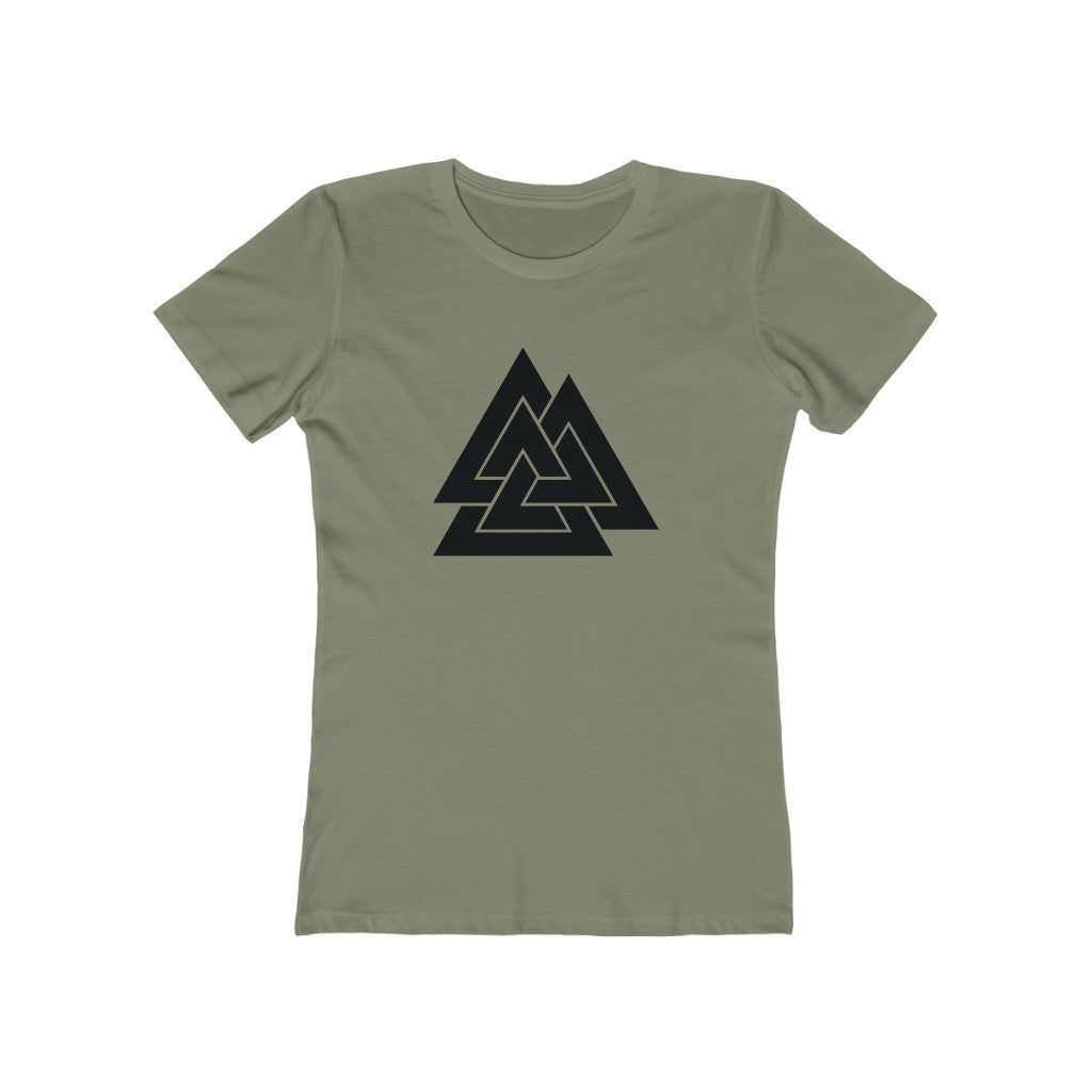 Valknut Women's Fit T-Shirt Solid Light Olive / S - Scandinavian Design Studio