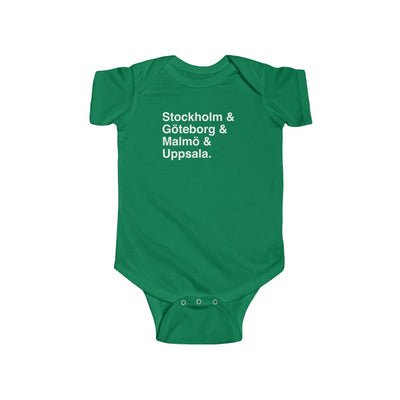 Cities Of Sweden Baby Bodysuit Scandinavian Design Studio