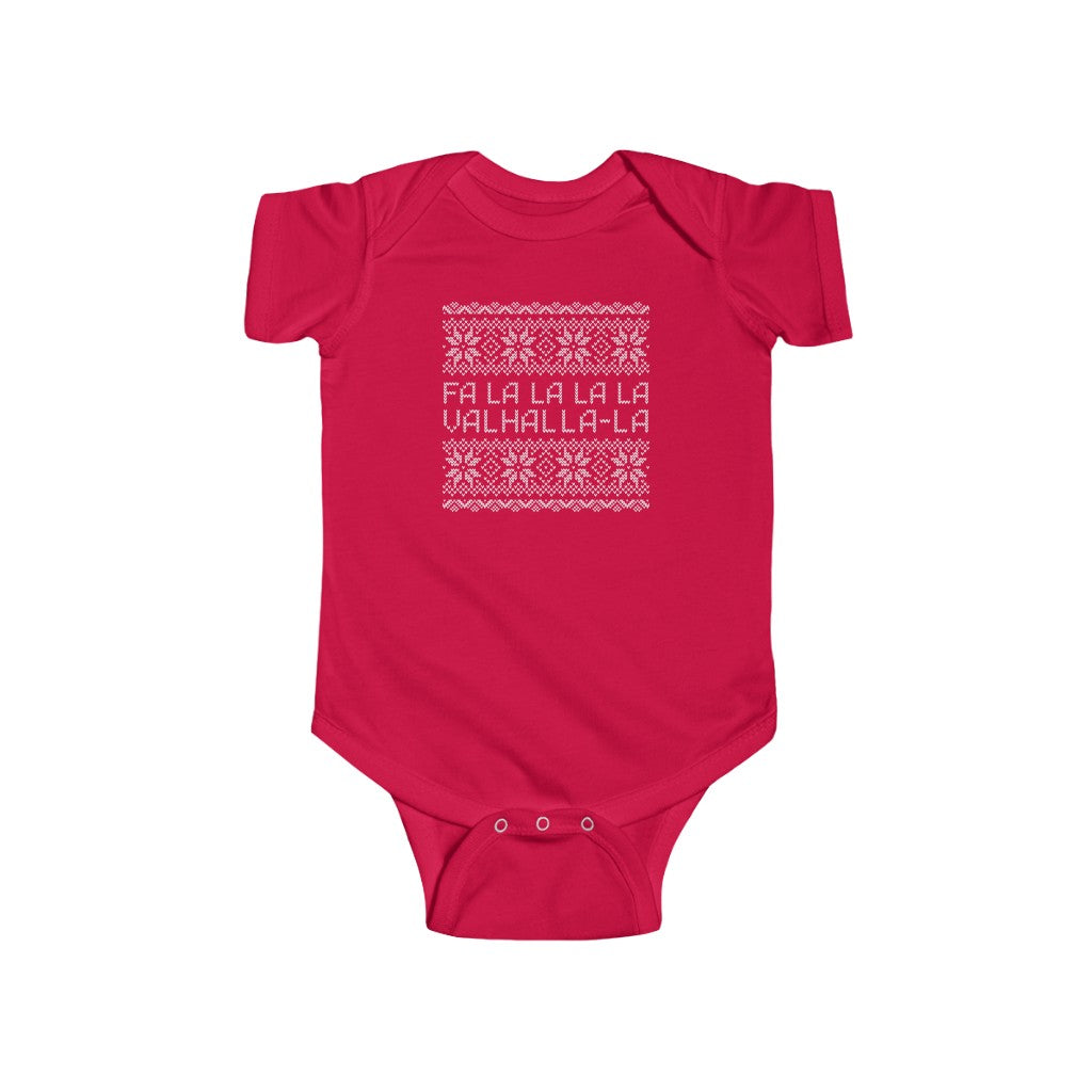 Valhalla Ugly Sweater Baby Bodysuit Scandinavian Design Studio