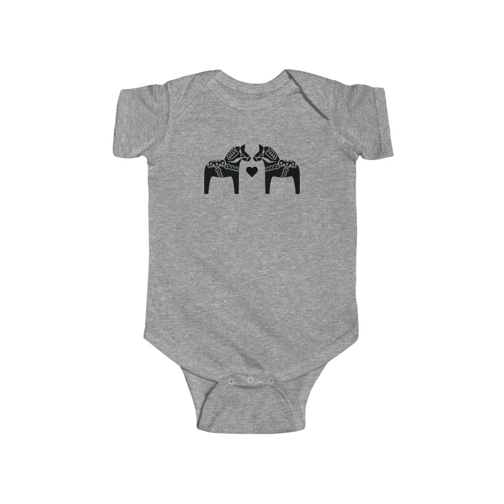 Dala Horse Baby Bodysuit Scandinavian Design Studio
