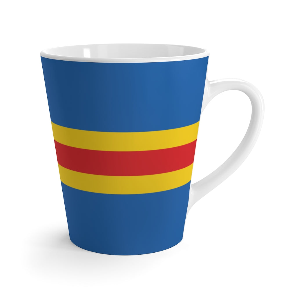 Åland Flag Latte Mug Scandinavian Design Studio