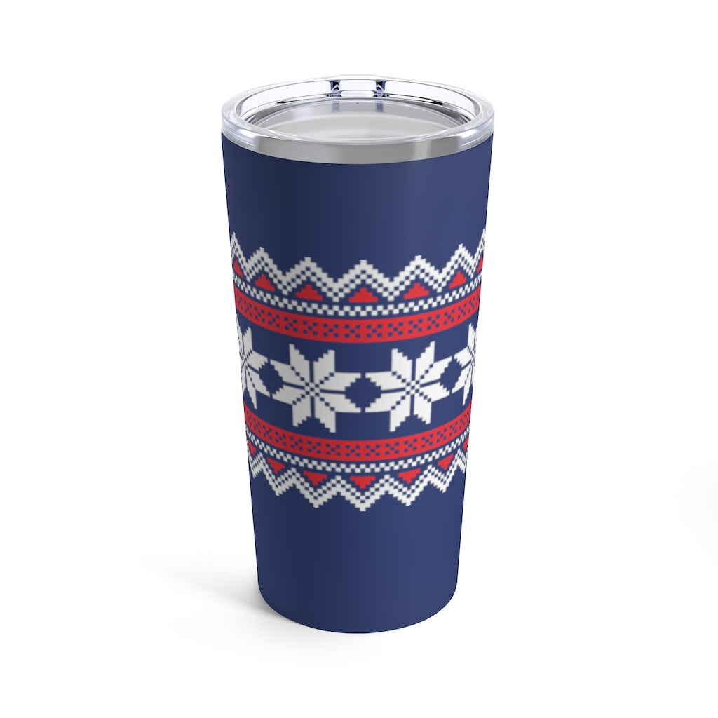 Blue Nordic Sweater 20 oz Insulated Tumbler - Scandinavian Design Studio